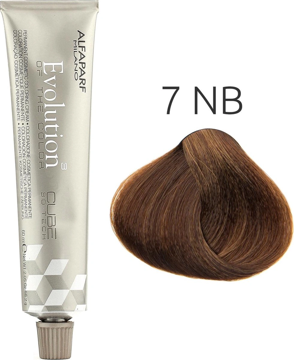 Alfaparf Evolution of the Color CUBE hajfesték - 7NB 60ml Medium Warm Natural Blonde képe 2